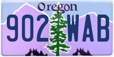 OR license plate 902WAB