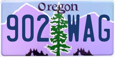 OR license plate 902WAG