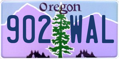 OR license plate 902WAL