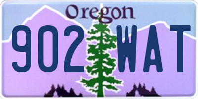 OR license plate 902WAT