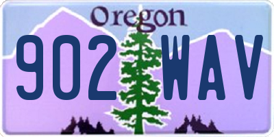 OR license plate 902WAV