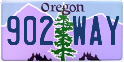 OR license plate 902WAY