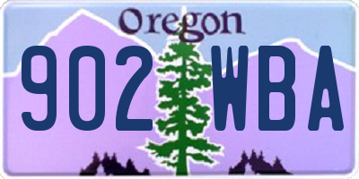 OR license plate 902WBA