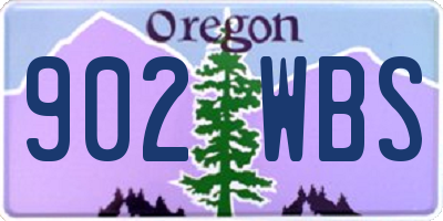 OR license plate 902WBS