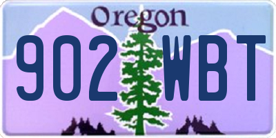 OR license plate 902WBT