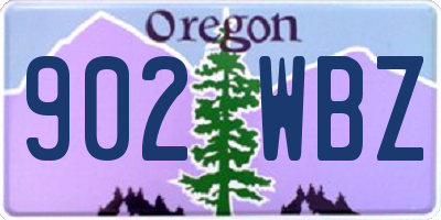 OR license plate 902WBZ