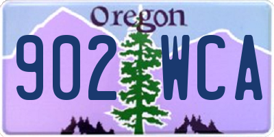 OR license plate 902WCA