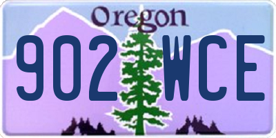 OR license plate 902WCE