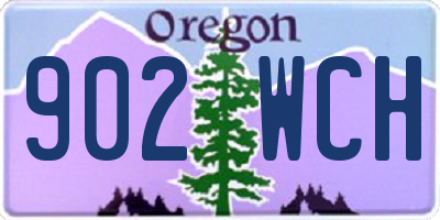 OR license plate 902WCH