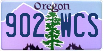 OR license plate 902WCS