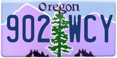 OR license plate 902WCY