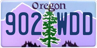 OR license plate 902WDD