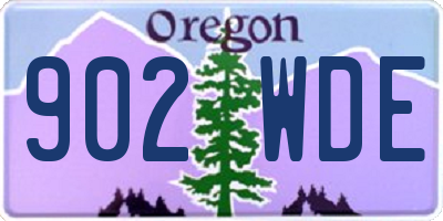 OR license plate 902WDE