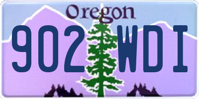 OR license plate 902WDI
