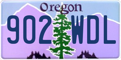 OR license plate 902WDL