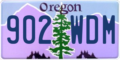 OR license plate 902WDM