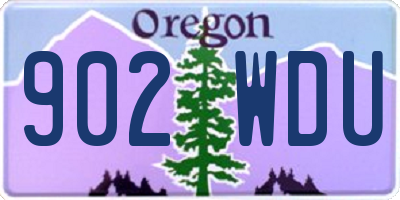 OR license plate 902WDU