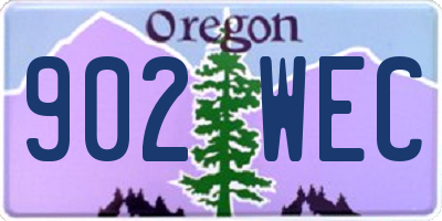 OR license plate 902WEC