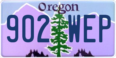 OR license plate 902WEP