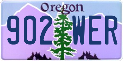 OR license plate 902WER