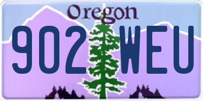 OR license plate 902WEU
