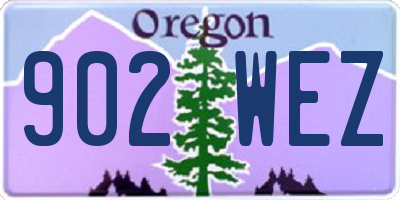 OR license plate 902WEZ