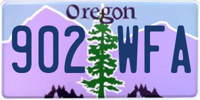 OR license plate 902WFA