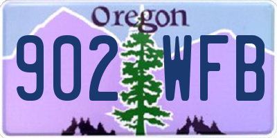OR license plate 902WFB