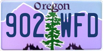 OR license plate 902WFD