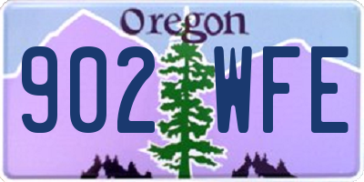 OR license plate 902WFE
