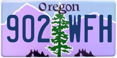 OR license plate 902WFH