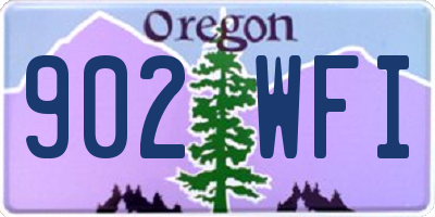OR license plate 902WFI