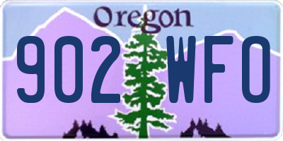 OR license plate 902WFO