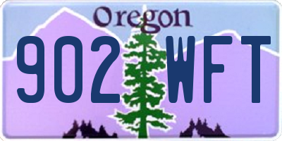 OR license plate 902WFT