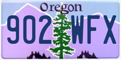 OR license plate 902WFX