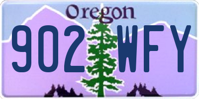 OR license plate 902WFY