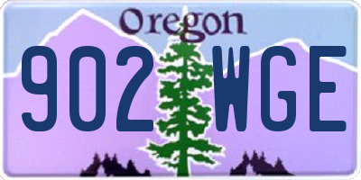 OR license plate 902WGE