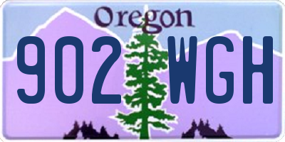 OR license plate 902WGH