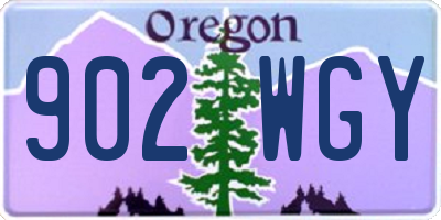 OR license plate 902WGY