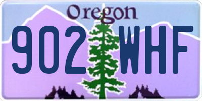OR license plate 902WHF
