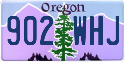 OR license plate 902WHJ