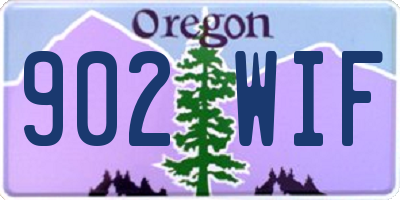 OR license plate 902WIF
