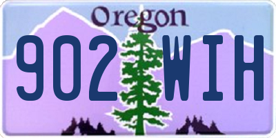OR license plate 902WIH