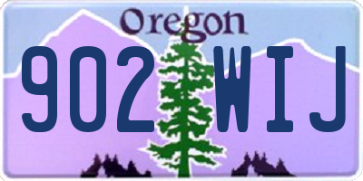 OR license plate 902WIJ