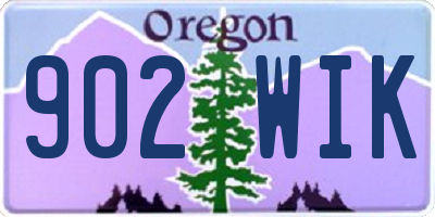 OR license plate 902WIK