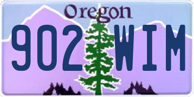 OR license plate 902WIM