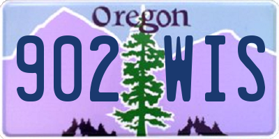 OR license plate 902WIS