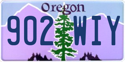 OR license plate 902WIY