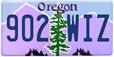 OR license plate 902WIZ