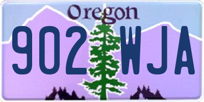 OR license plate 902WJA